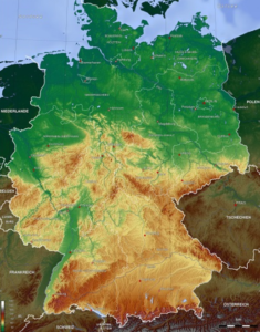 خريطة المانيا الطبيعية