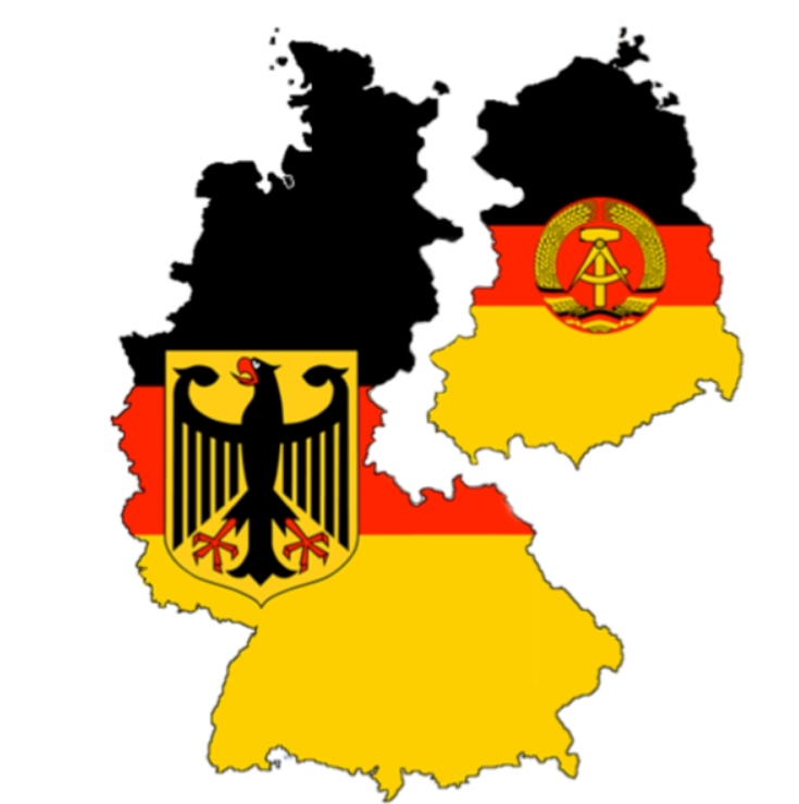 Почему было 2 германии. 2 Германии ГДР И ФРГ. Разделение Германии на ФРГ И ГДР. ФРГ И ГДР 1949. Разделение Германии на ФРГ И ГДР (1949).