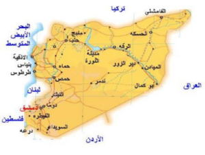 خريطة سوريا بالعربي