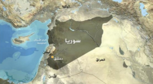 خريطه سوريا الحدودية